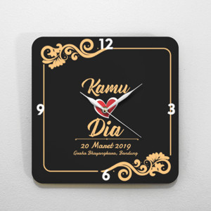 Jam Dinding Template Jam Dinding Pernikahan Elegan