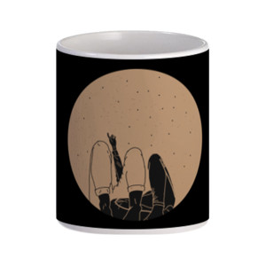 Mug Mug bintang cokelat