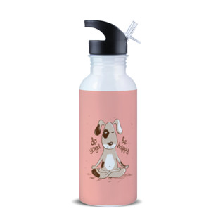 Botol Yoga Dog in Lotus (Peach)
