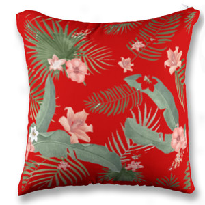 Bantal Sofa Kotak Bunga Sepatu