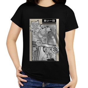 Kaos T-shirt Comic Fiksi 1 cewek O-neck