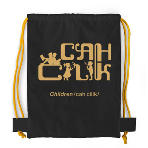 Tas Serut Fullprint Javanese Themed drawstring Bag “Cah Cilik”