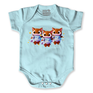 Baby Jumper Kaos Kucing Lucu Coklat Ber Tiga