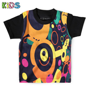 Kaos Anak Full-Print Abstrak Warna 6