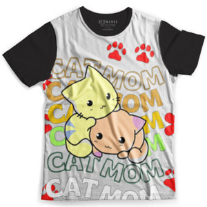Kaos Fullprint  lucu- cat mom