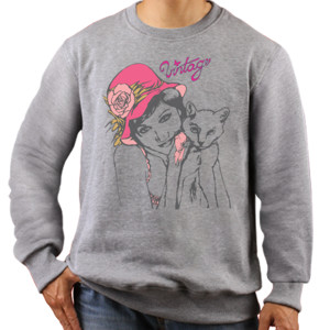 Jaket Sweater Vintage Kitty