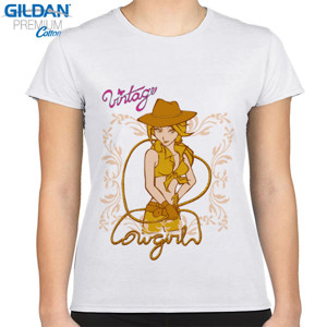 Kaos Vintage Sexy Cowgirl