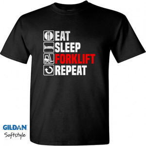 Kaos Eat Sleep Forklift Truck
