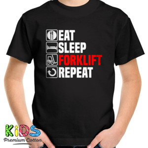 Kaos Eat Sleep Forklift Truck