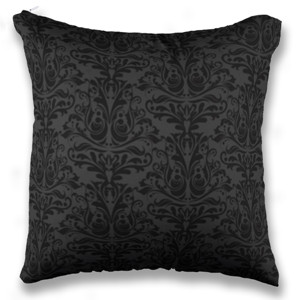 Bantal Pola Damask Hitam