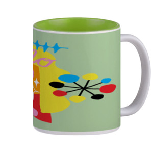 Mug Gadis menyapa hello