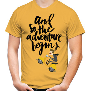 Kaos AND SO THE ADVENTURE BEGINS - SKUTER cowok