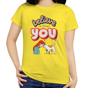 Kaos Wanita Lengan Pendek Puspus - Believe In You