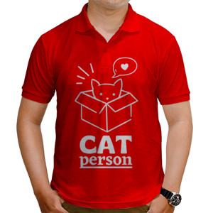 Kaos Polo Wanita Lengan Pendek Puspus - Cat Person