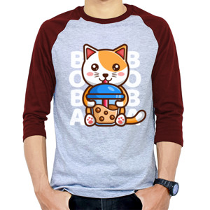 Kaos Raglan Wanita Lengan Pendek Puspus - Boba