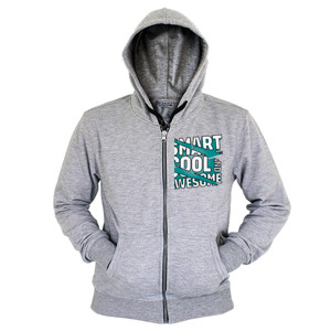 Hoodie Zipper Pria "SMART, COOL, AND AWESOME"