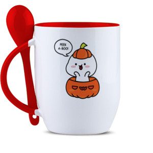 Mug Sendok Peek a boo! Udah nggak sabar Halloween ya!