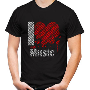 Kaos I Love Music - oil painting