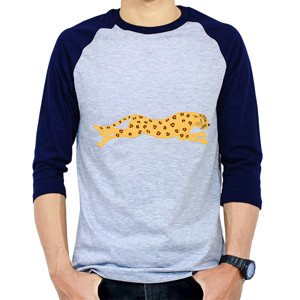 Kaos Raglan Kaos Leopard