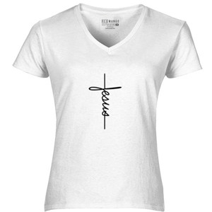 Kaos Baju Rohani Kaos Paskah Text Jesus Bentuk Salip