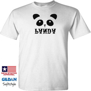 Kaos BAJU tulisan terbalik (panda)
