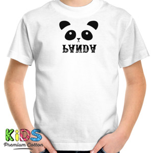 Kaos BAJU tulisan terbalik (panda)