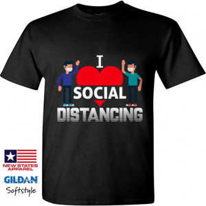 Kaos i love social distancing uj73