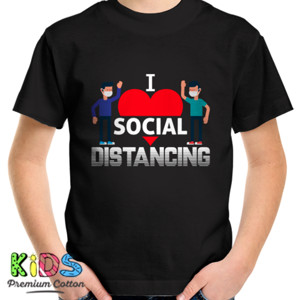 Kaos i love social distancing uj73