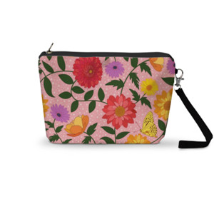 Pouch Trapesium marigold and butterfly