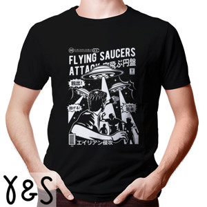 Kaos Y&S Flying Saucers Attack Graphic Tee
