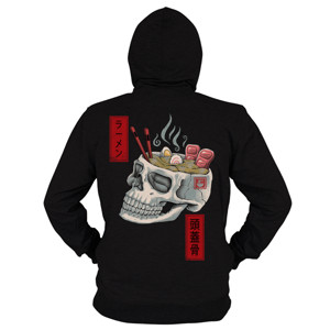 Hoodie Zipper Skull Ramen 