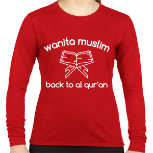 Kaos wanita muslim back to al quran