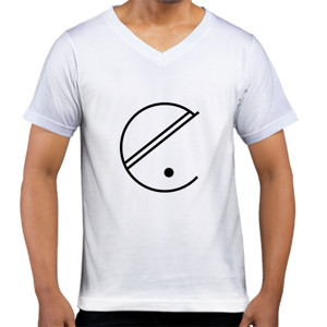 Kaos  Kaos Pria Simple C Large V-Neck White 