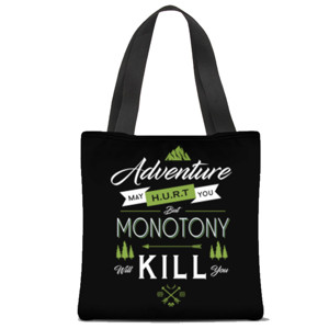 Tas Tote Fullprint Advanture May Hurt You Monoty Kill