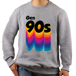 Jaket Sweater Kaos Pria Gen 90 Lengan Panjang by Co_mbro