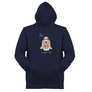 Jaket Hoodie Dog Want To Fly 