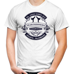 Kaos TAEKWONDO RETRO - ASIAN GAMES 2018 CASSUAL 2SIDES