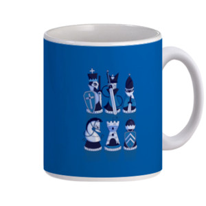 Mug blue chess