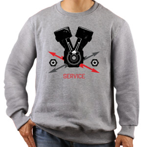 Jaket Sweater Service Piston