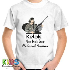 Kaos Baju Anak Tema Melindungi NKRI