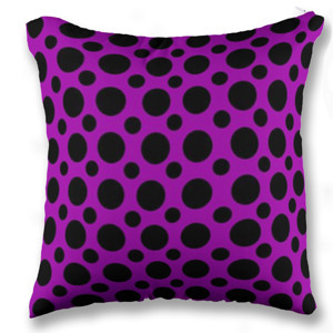 Bantal Sofa Kotak Polkadot Ungu - Customic47