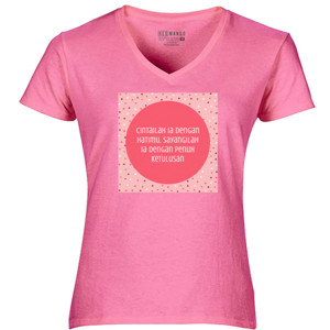 Kaos Kaos cewek pink love