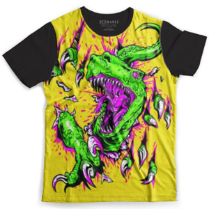 Kaos Fullprint t rex yellow