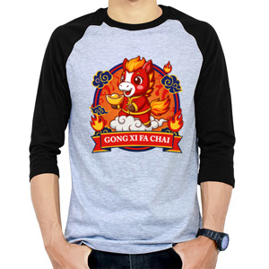 Kaos Raglan Gong Xi Fa Chai Lucky Year