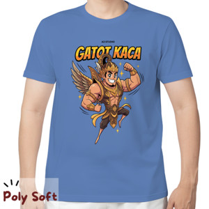 Kaos Kaos Gatotkaca Poly Soft Blue Premium