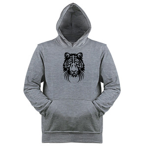 Jaket Hoodie Tiger Line Art