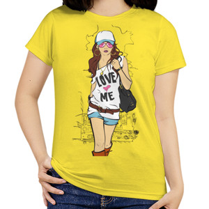 Kaos Cewek Kaos Kuning