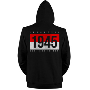 Jaket Hoodie INDONESIA 1945 NKRI HARGA MATI back print