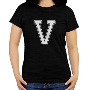 Kaos Kaos Hitam Huruf V Keren