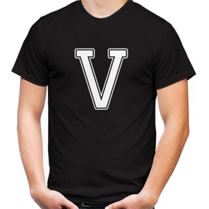 Kaos Kaos Hitam Huruf V Keren